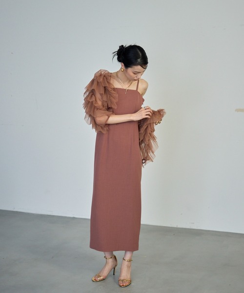 「Trish」 コンビワンピース MEDIUM オレンジ レディースの画像
