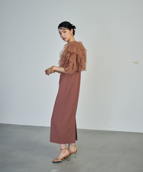 「Trish」 コンビワンピース MEDIUM オレンジ レディースの画像