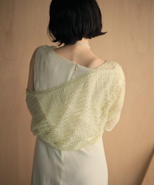 ワンピース drape neck sleeveless long dress /ドレープネック