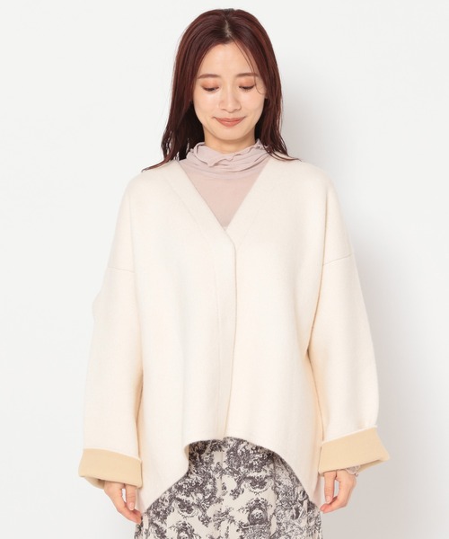 「mysty woman」 ニットカーディガン FREE モカ レディース_画像3