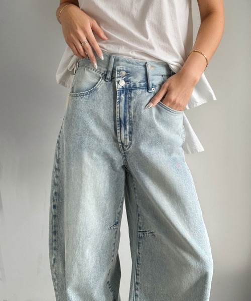 「classicalelf」 デニムパンツ LARGE ブルー レディース_画像3