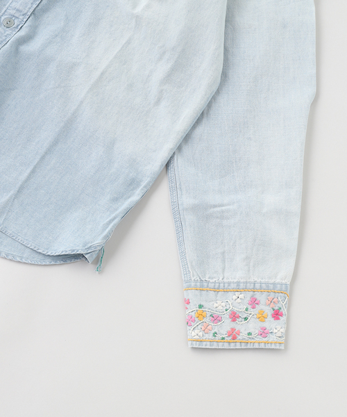 シャツ WYTHE / ワイス Embroidered Chambray Workshirt メンズの画像