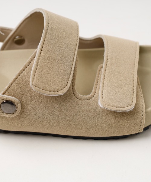 【新品未使用】　 SLIPPER スエード調 サンダル ベージュ系 URBAN CHERRY（アーバンチェリー） サンダル スエードベルトサンダル
