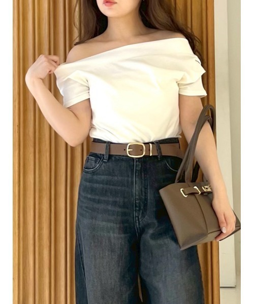 FRAY I.D（フレイ・アイディー） tシャツ 2wayオフショルカットソー