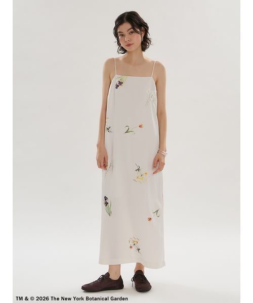 emmi ワンピース 「emmi×NYBG」サテンキャミワンピース/ハンド