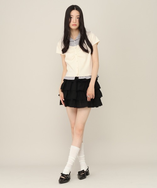 Heather（ヘザー） スカート ティアードフリルミニスカート 774427