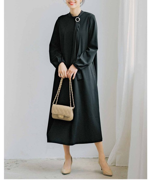 「Live in comfort」 長袖ワンピース SMALL ブラック レディース_画像7