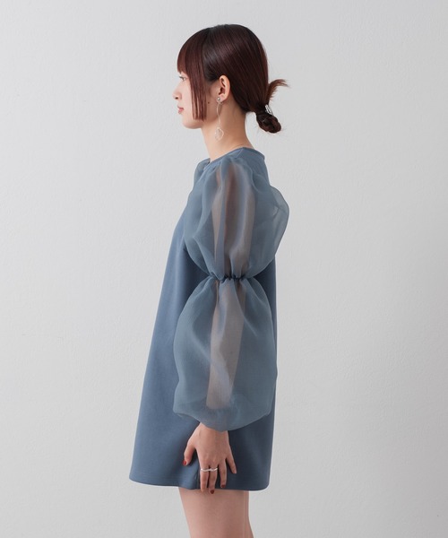 「Kastane」 長袖ワンピース FREE ブルー レディース_画像3