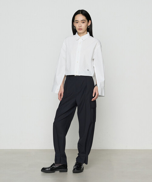 「COMME CA」 長袖シャツ 9号 ブルー レディース_画像3