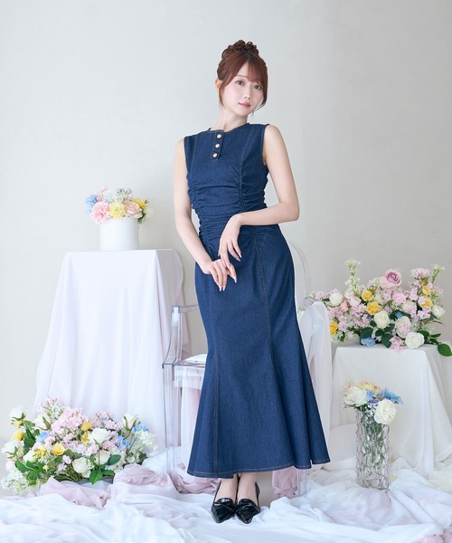 Rose Muse（ロゼミューズ） ワンピース Denim mermaid dress