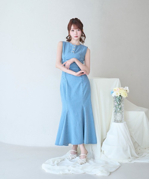 Rose Muse（ロゼミューズ） ワンピース Denim mermaid dress
