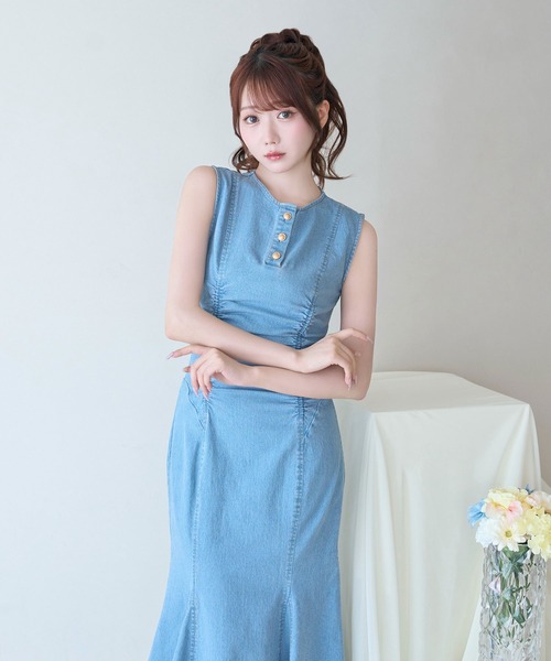 ま*る様 ⭐️お値下げ中⭐️【RoseMuse】タックマーメイドドレス Rose Muse（ロゼミューズ） ワンピース Denim mermaid dress