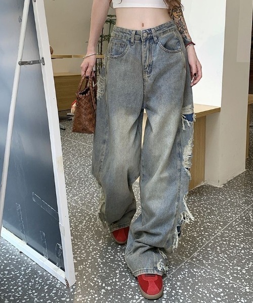 「SHEENA」 デニムパンツ S ブルー レディース_画像8