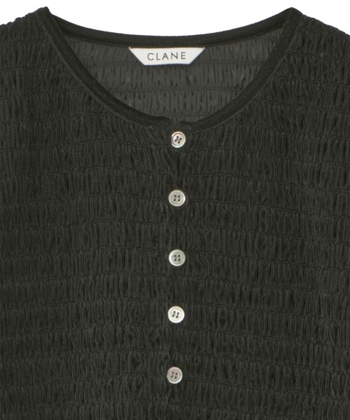 CLANE（クラネ） tシャツ 「CLANE/クラネ」SHIRRING BUTTON TOPS