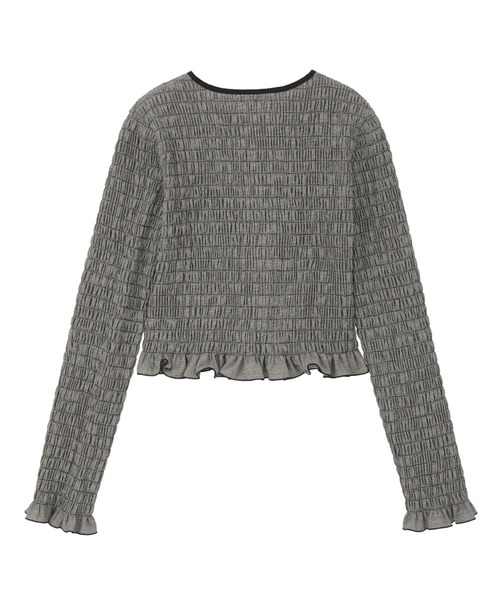 CLANE（クラネ） tシャツ 「CLANE/クラネ」SHIRRING BUTTON TOPS