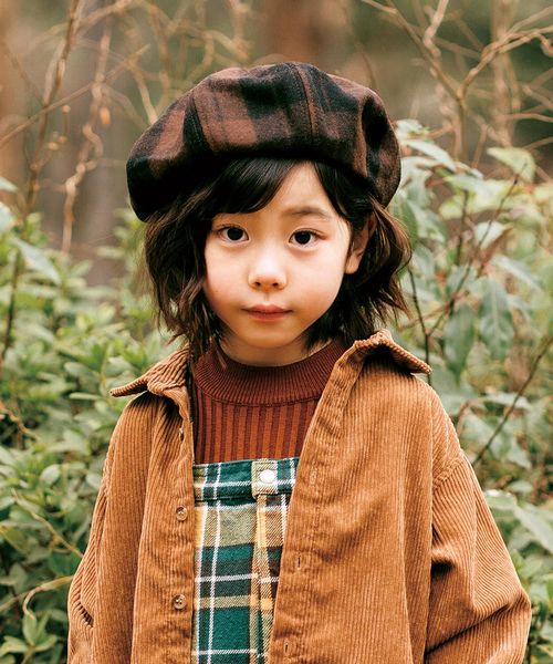 DILASH（ディラッシュ） 帽子 ベレー帽 グレンチェックベレー帽 キッズ