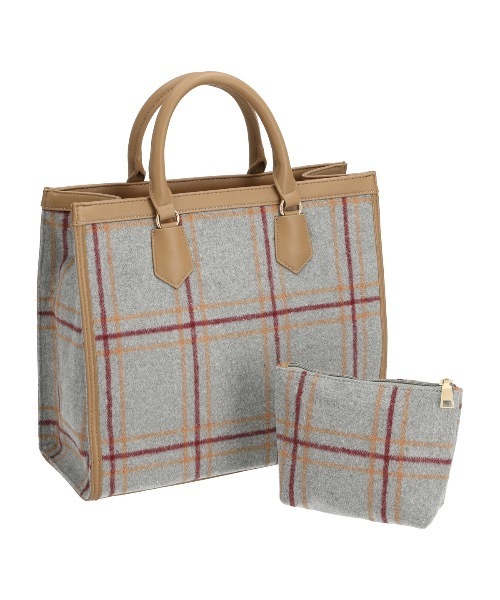 トートバッグ バッグ チェック柄トートバッグ ポーチ付き Zozotown 通販 Paypayモール