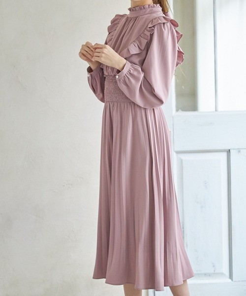 姫系 リボン付きバックプリーツワンピース jetan-iv-1.jpg
