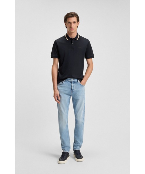 BOSS（HUGO BOSS） ポロシャツ ストライプカラー スリムフィット