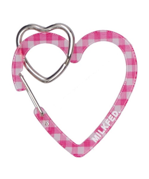 MILKFED.（ミルクフェド） キーホルダー NEO HEART CARABINER GINGHAM