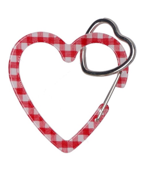 MILKFED.（ミルクフェド） キーホルダー NEO HEART CARABINER GINGHAM