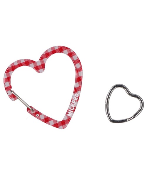 MILKFED.（ミルクフェド） キーホルダー NEO HEART CARABINER GINGHAM