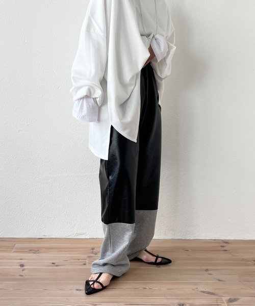 wee9s（ウィークス） スウェットパンツ ジャージ two tone sweat pants