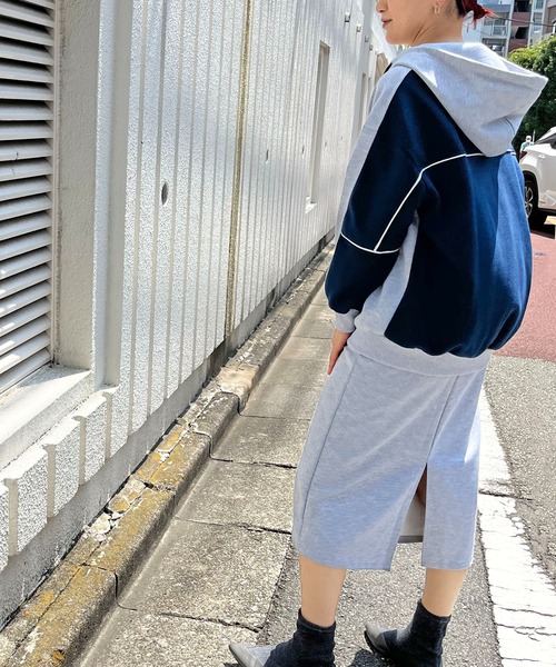 Jewelobe（ジュエローブ） セットアップ 配色オーバーサイズパーカー