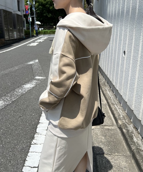 Jewelobe（ジュエローブ） セットアップ 配色オーバーサイズパーカー