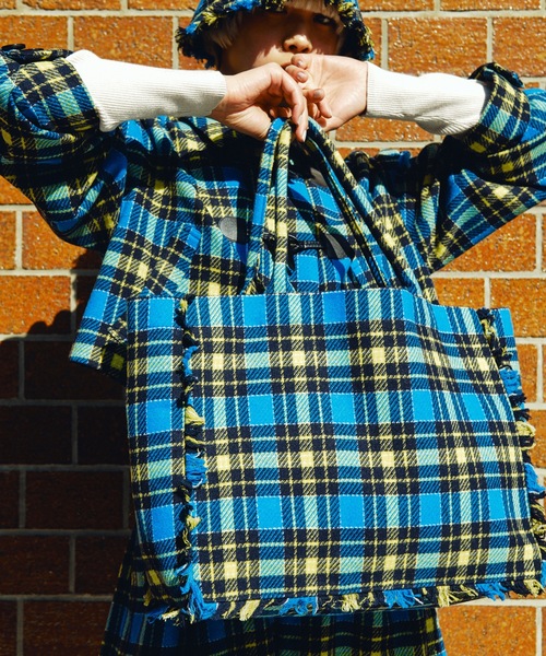 moyan ecri トートバッグ チェックラージトートバッグ レディース