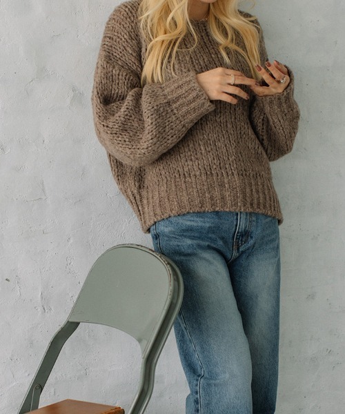 ニット セーター mesh knit PO/メッシュニットプルオーバー レディース