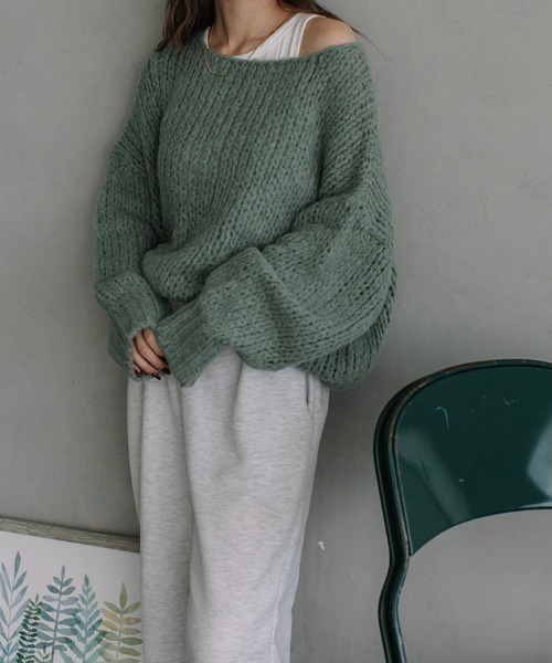 ニット セーター mesh knit PO/メッシュニットプルオーバー