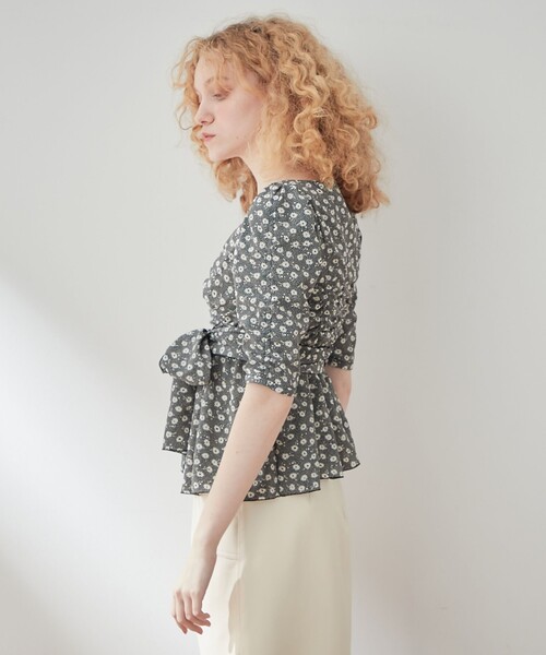 ブラウス シャツ フルールドットカシュクールブラウス レディース me&me couture ブラウス シャツ フルールドットカシュクール