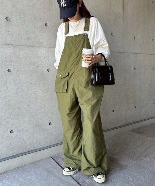 andme（アンドミー） サロペット オーバーオール 2wayナイロンワーク