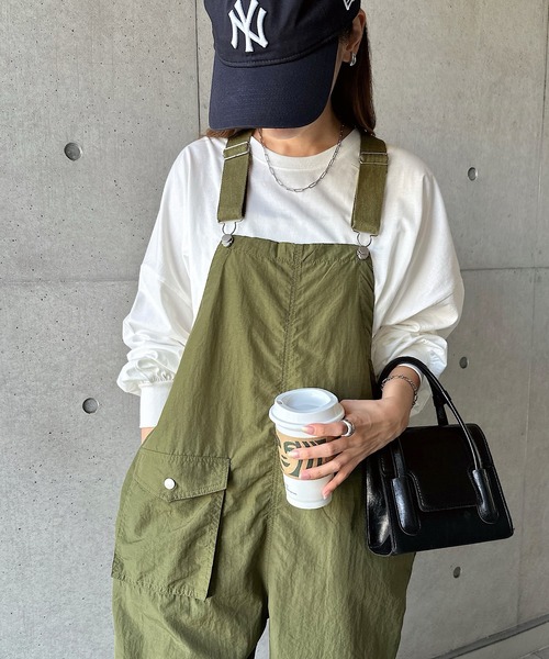 専用 LA PEAU DE GEM 2wayナイロンワークサロペット la peau de gem サロペット オーバーオール 「LA PEAU DE GEM