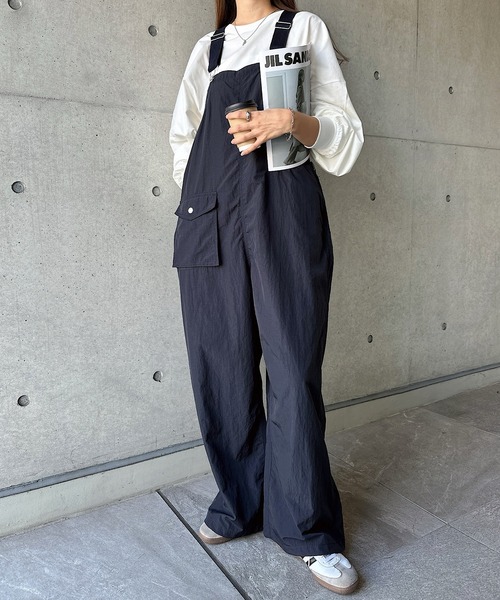 andme（アンドミー） サロペット オーバーオール 2wayナイロンワーク