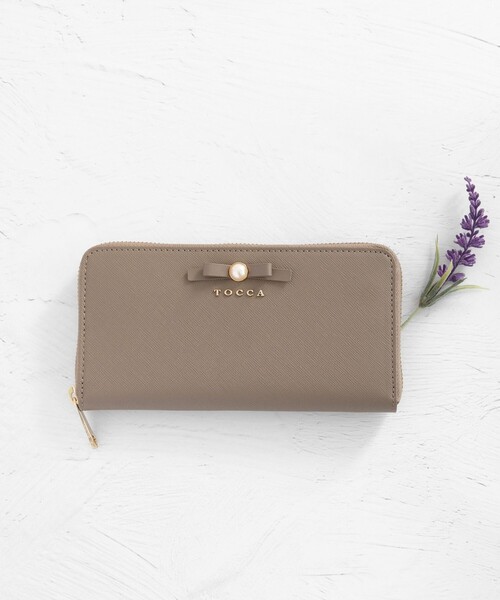TOCCA リボン スタッズ 長財布 トッカ りぼん レザー ウォレット TINY RIBBON LONGWALLET 長財布 / TOCCA | ファッション通販