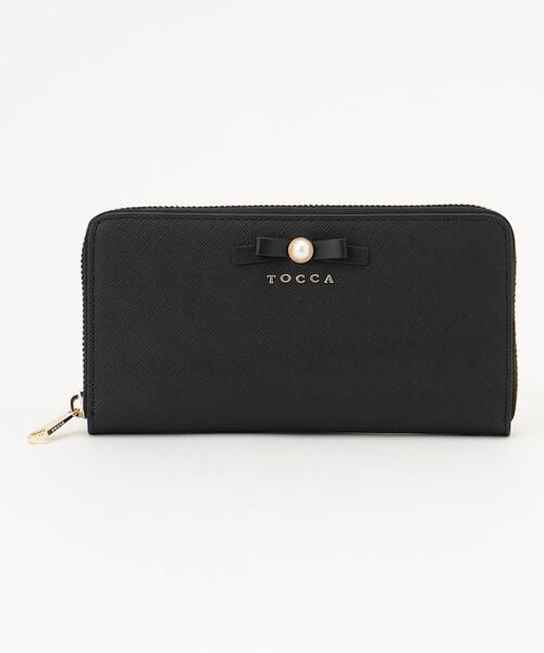 先着1点限り✨tocca 長財布 ブラック トッカ ジップ キルティング 黒 TOCCA 財布 PEARL KNOT LONGWALLET 長財布 レディース