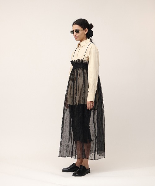leinwande（ラインヴァンド） ワンピース Recycle Organdy Pleats