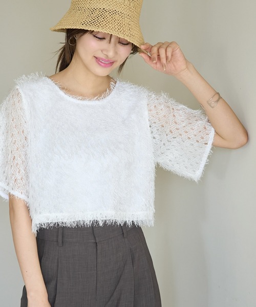 ROPE' PICNIC tシャツ フリンジカットトップス レディース