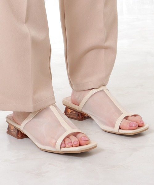 INSCRIRE スクエアヒールサンダル Shoes | INSCRIRE (Women)/アンスクリア | 三越伊勢丹