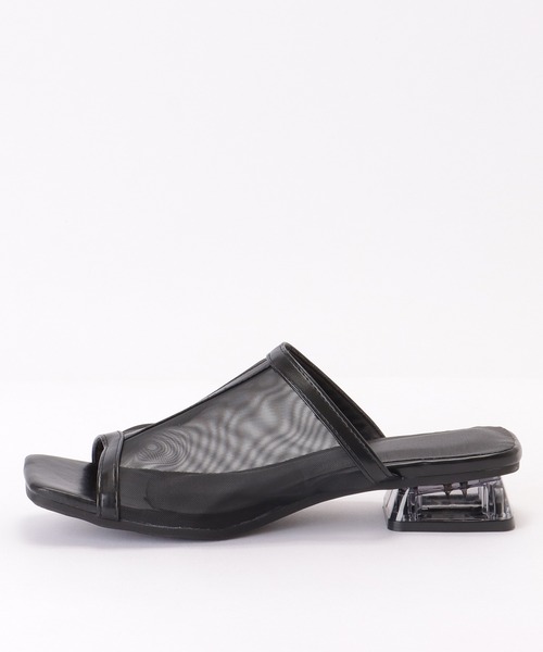 TOD'S ブラックミュール サンダル クリアヒール38 TOD'S ブラックミュール サンダル クリアヒール38 TOD'S ブラック