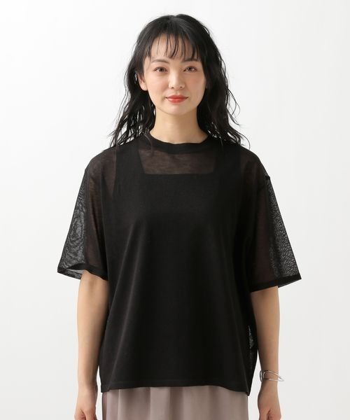 ニット セーター 「ウタオ」シアーニットTEE レディース studio CLIP ニット セーター 「ウタオ」シアーニットTEE