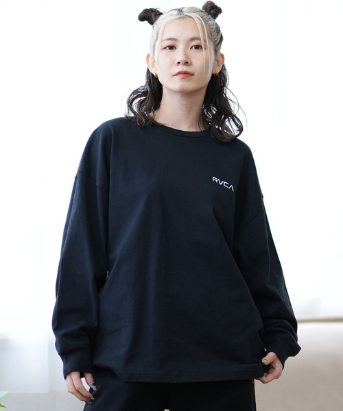 RVCA ルーカ 長袖 Tシャツ レディース バックプリント ロンT ムラサキスポーツ限定 BE044-P51 RVCA ルーカ 長袖 Tシャツ レディース バックプリント ロンT