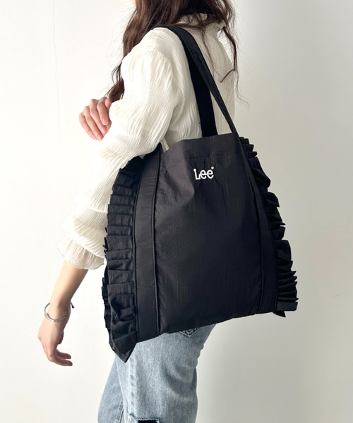 フリルキャンバストートデニム新品未使用難あり セール】Lee（リー）サイドフリルトートバッグ/デニム
