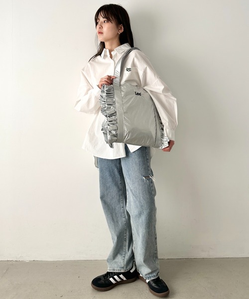Jページ♡ミントグリーン フリル付きバッグセット Lee トートバッグ Lee/リー フリル アクセント トートバッグ