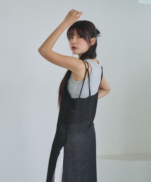 ブラウス シャツ 「unnome」シアーキャミソールチュニック レディース nemne ブラウス シャツ 「unnome」シアーキャミソールチュニック