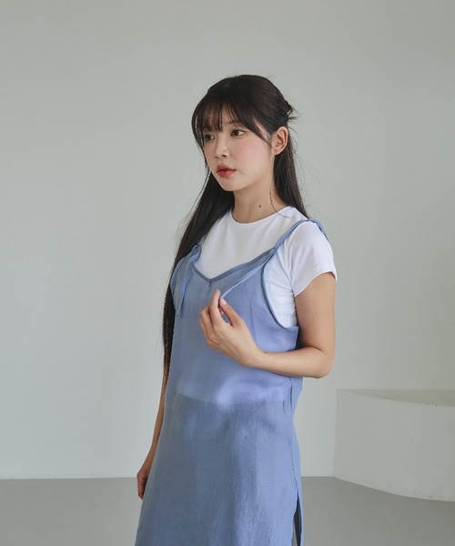 ブラウス シャツ 「unnome」シアーキャミソールチュニック レディース nemne ブラウス シャツ 「unnome」シアーキャミソールチュニック