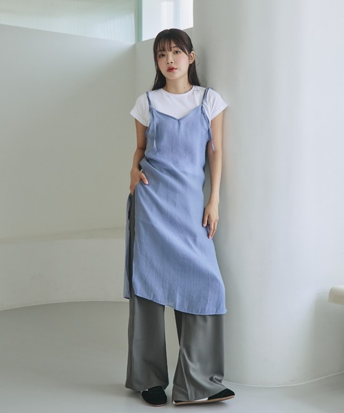 ブラウス シャツ 「unnome」シアーキャミソールチュニック レディース nemne ブラウス シャツ 「unnome」シアーキャミソールチュニック