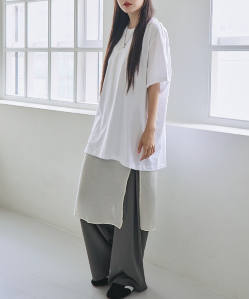 ブラウス シャツ 「unnome」シアーキャミソールチュニック レディース nemne ブラウス シャツ 「unnome」シアーキャミソールチュニック
